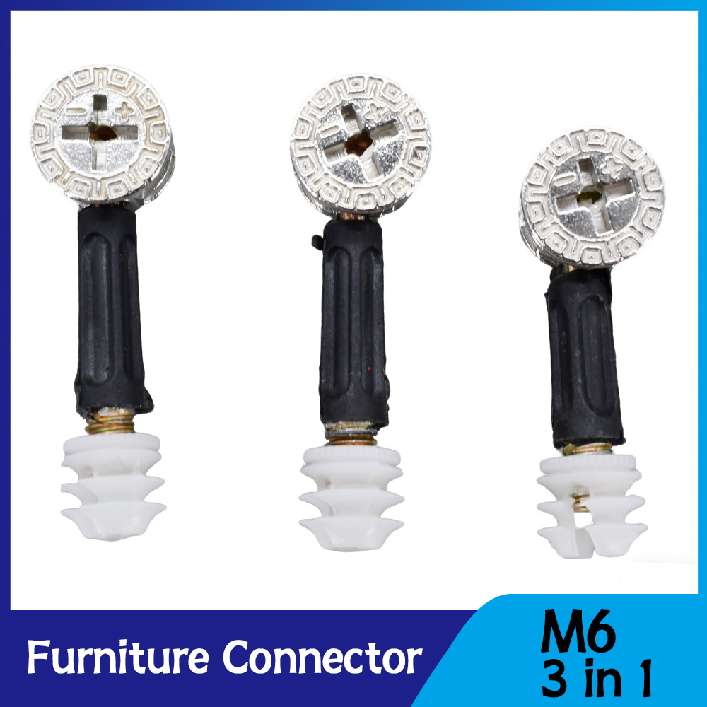 Furniture Hardware Cam Lock - Мебельная фурнитура: Соединительный замок-фиксатор 3-в-1 (M6)