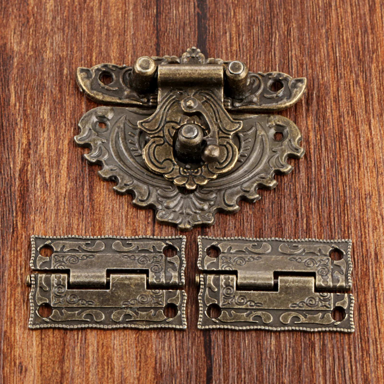 Furniture Hardware Decorative - 3 шт./компл., античный бронзовый навесной замок,